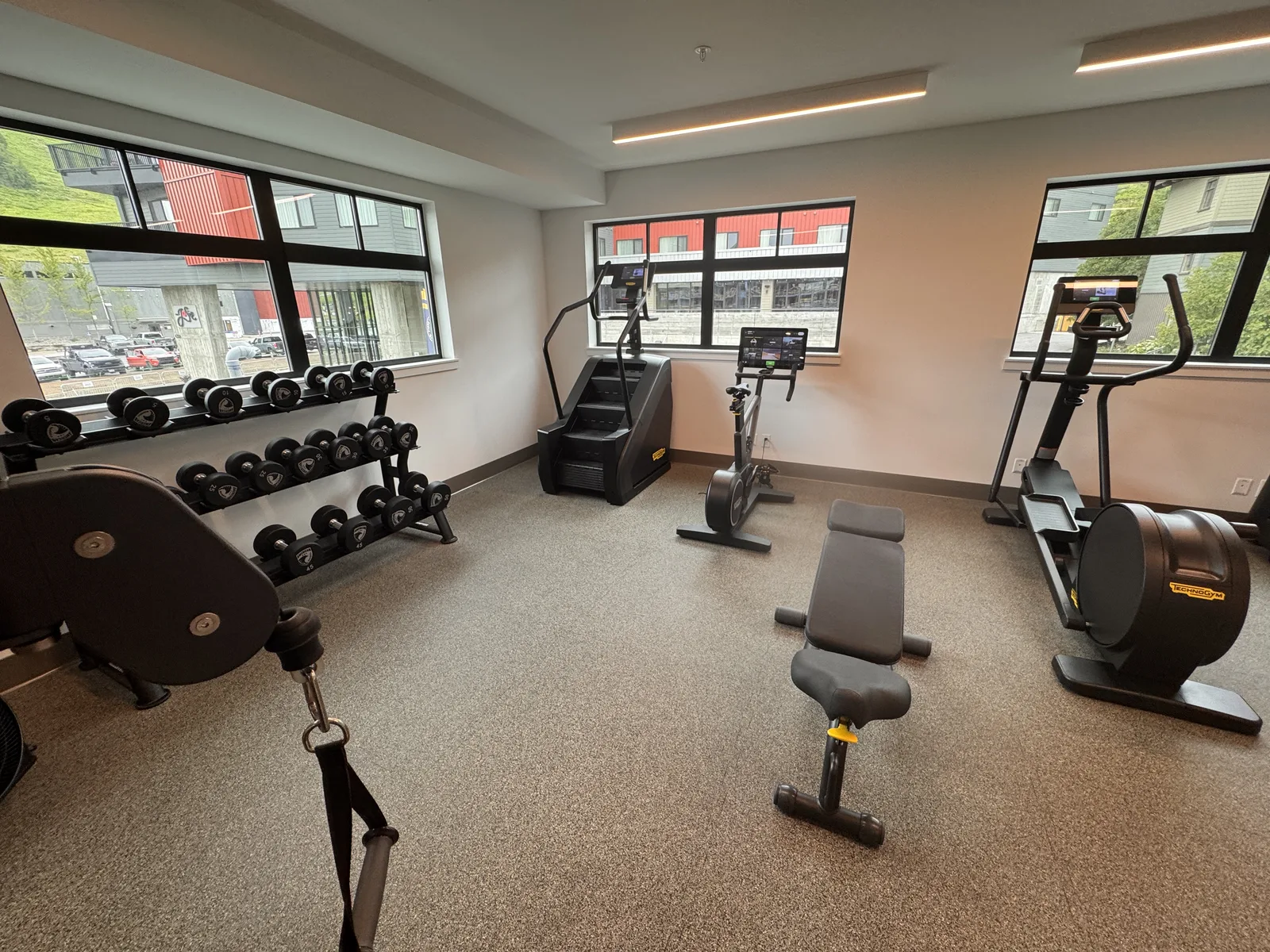 Cardio machines, bike and stair climber